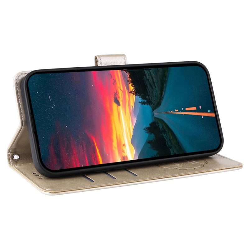 Lederhüllen Xiaomi Redmi Note 14 4g Handyhülle Blumenmuster