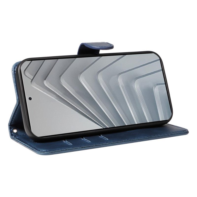 Lederhüllen Xiaomi Redmi Note 14 4g Handyhülle Geometrische Linien