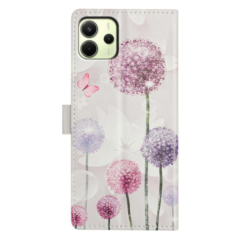 Lederhüllen Xiaomi Redmi Note 14 4g Handyhülle Löwenzahn