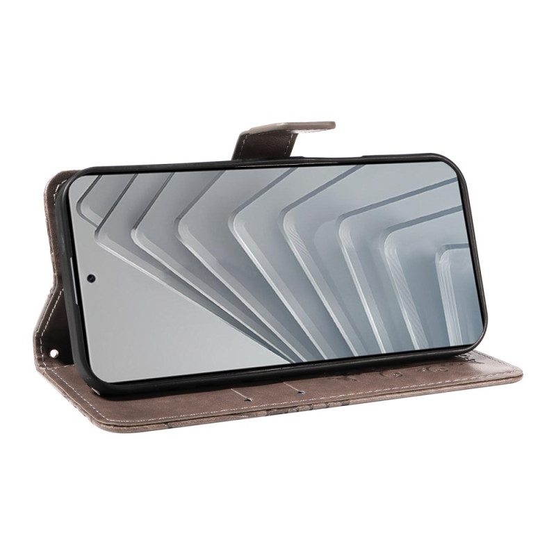 Lederhüllen Xiaomi Redmi Note 14 4g Handyhülle Riesige Schmetterlinge