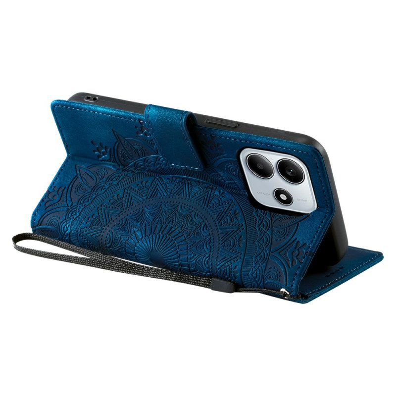 Lederhüllen Xiaomi Redmi Note 14 4g Handyhülle Schulterriemen In Wildlederoptik