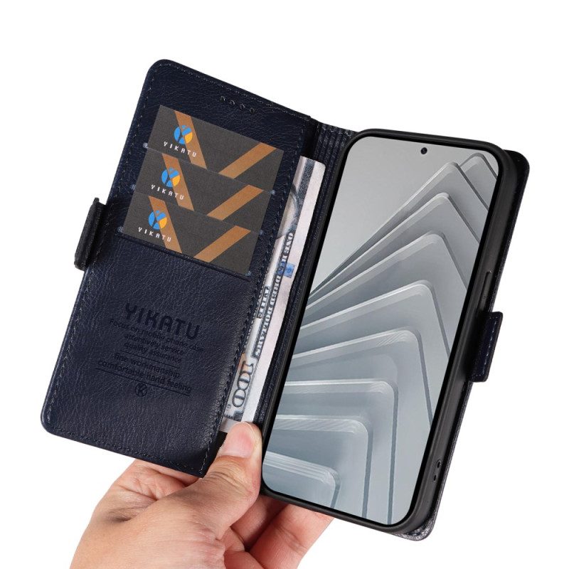 Lederhüllen Xiaomi Redmi Note 14 4g Litschi-textur Ykatu