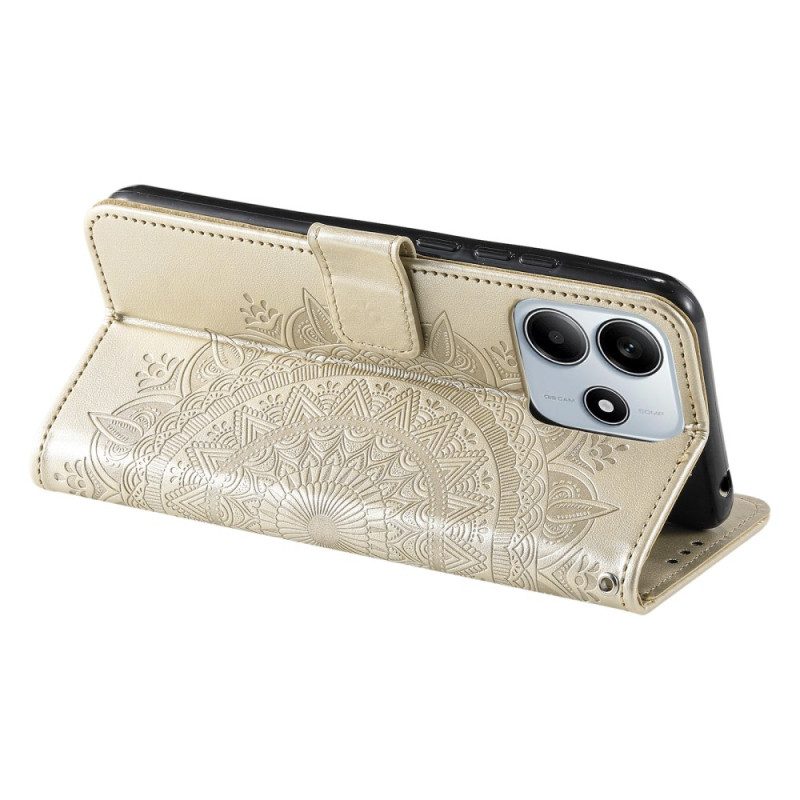 Lederhüllen Xiaomi Redmi Note 14 4g Mandala-sonne
