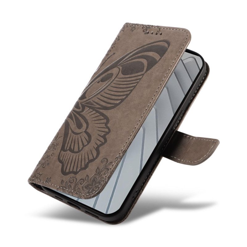 Lederhüllen Xiaomi Redmi Note 14 4g Schmetterlingsmuster