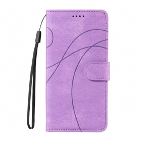 Lederhüllen Xiaomi Redmi Note 14 4g Wellenlinien