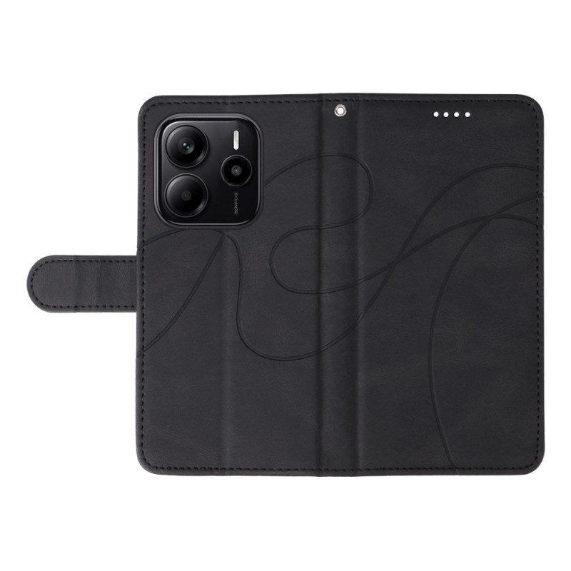 Lederhüllen Xiaomi Redmi Note 14 4g Wellenlinien