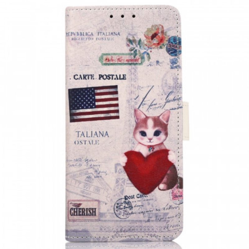 Lederhüllen Für Sony Xperia Pro-I Reisende Katze