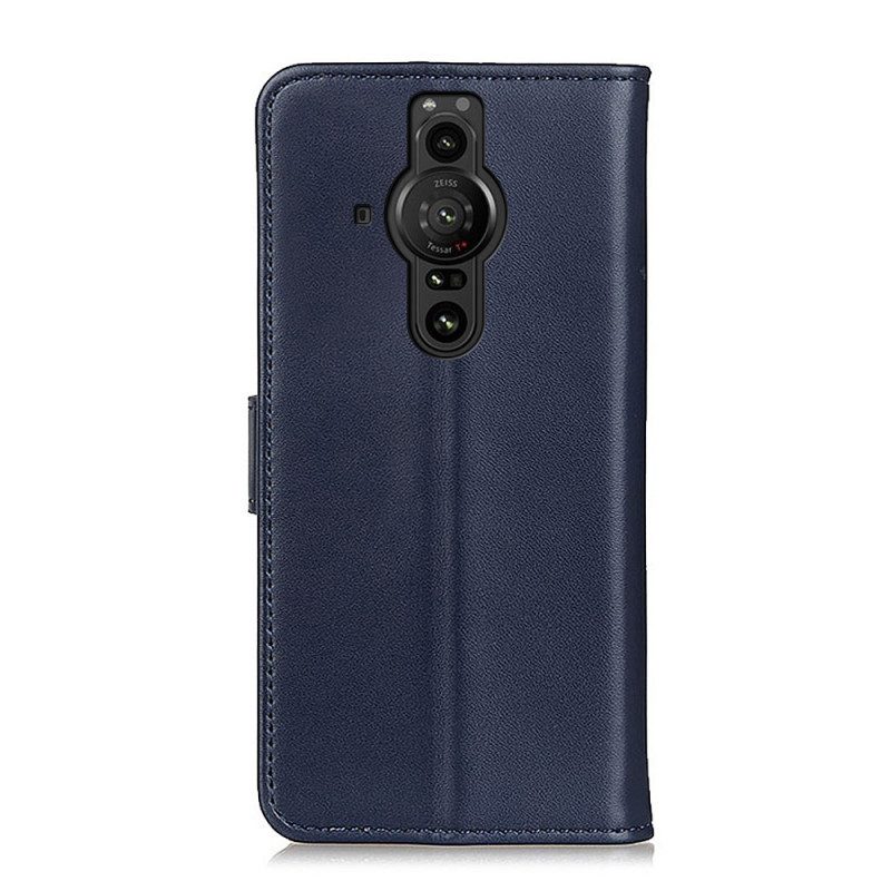 Lederhüllen Für Sony Xperia Pro-I Schlichtes Kunstleder