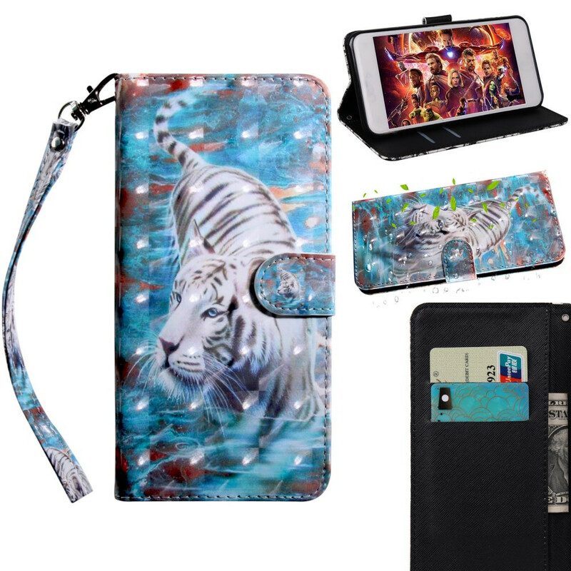 Flip Case Für Xiaomi Redmi 9 Tiger Im Wasser