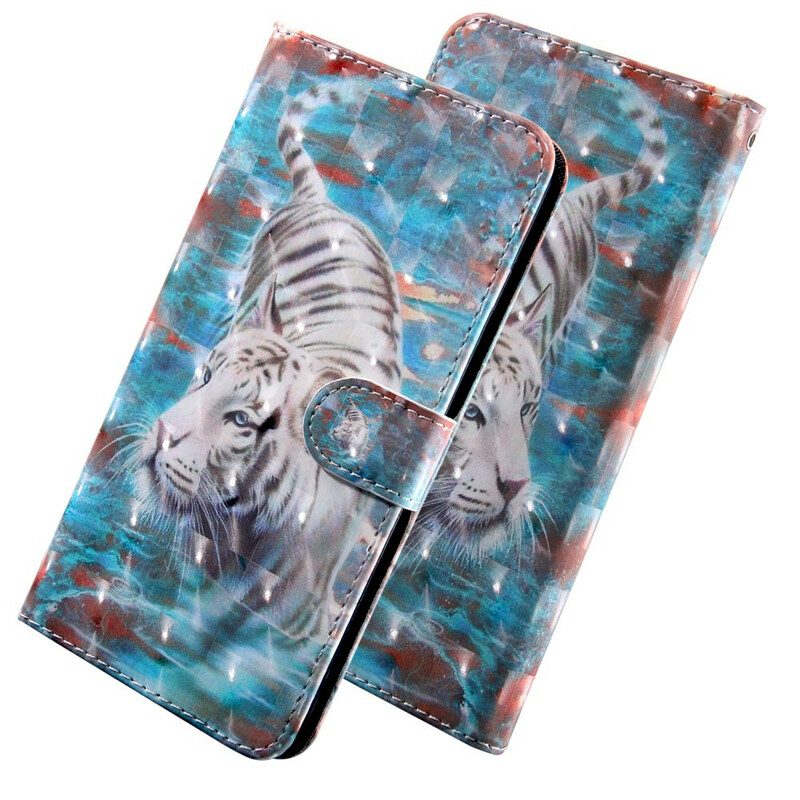 Flip Case Für Xiaomi Redmi 9 Tiger Im Wasser
