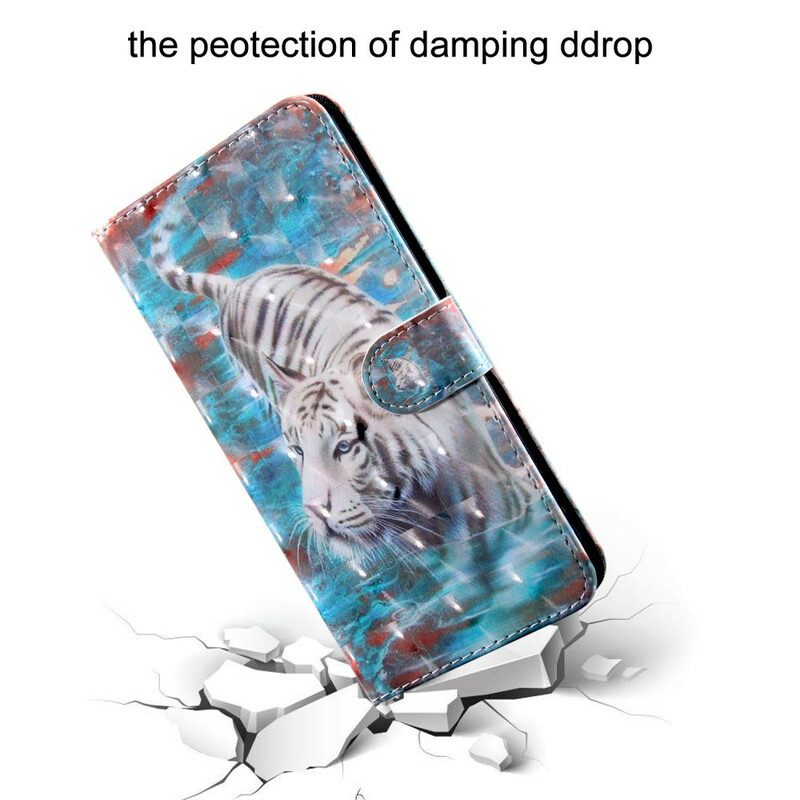 Flip Case Für Xiaomi Redmi 9 Tiger Im Wasser