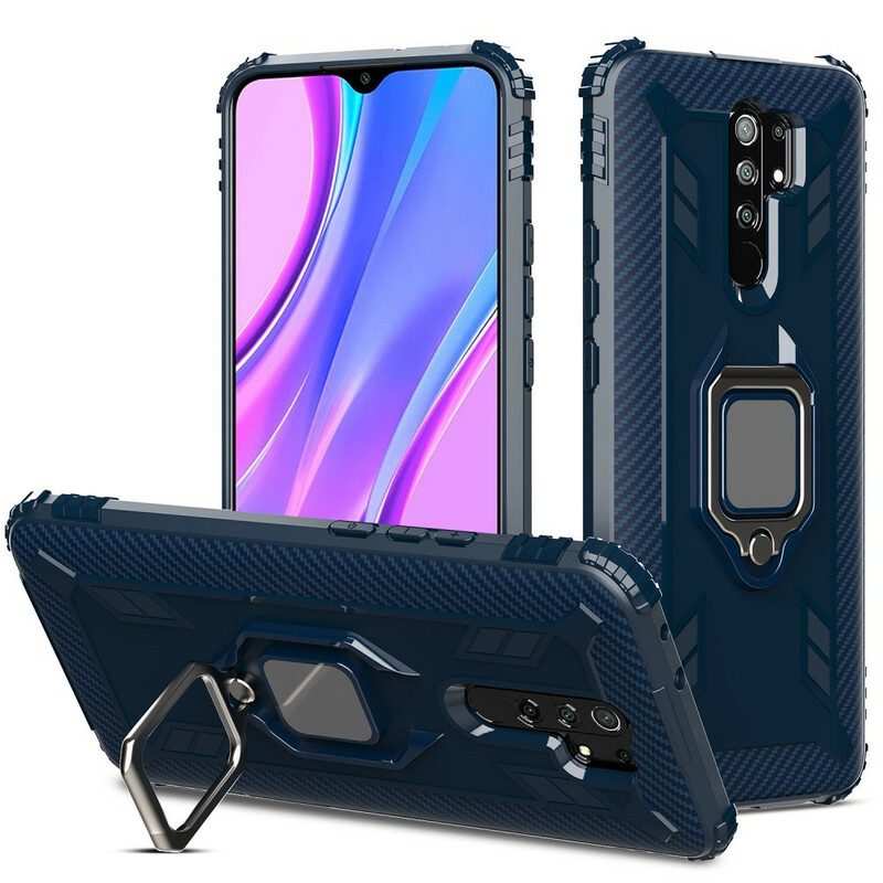 Hülle Für Xiaomi Redmi 9 Kohlefaser-ring-stil