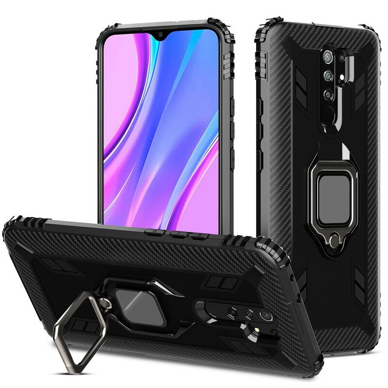Hülle Für Xiaomi Redmi 9 Kohlefaser-ring-stil