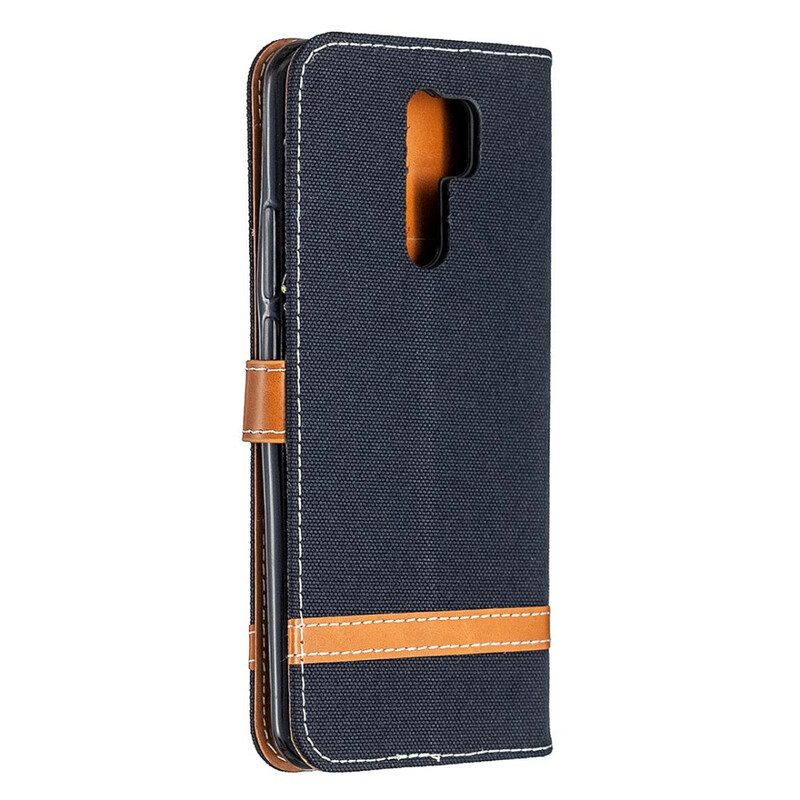 Lederhüllen Für Xiaomi Redmi 9 Mit Kordel Armband In Stoff- Und Lederoptik