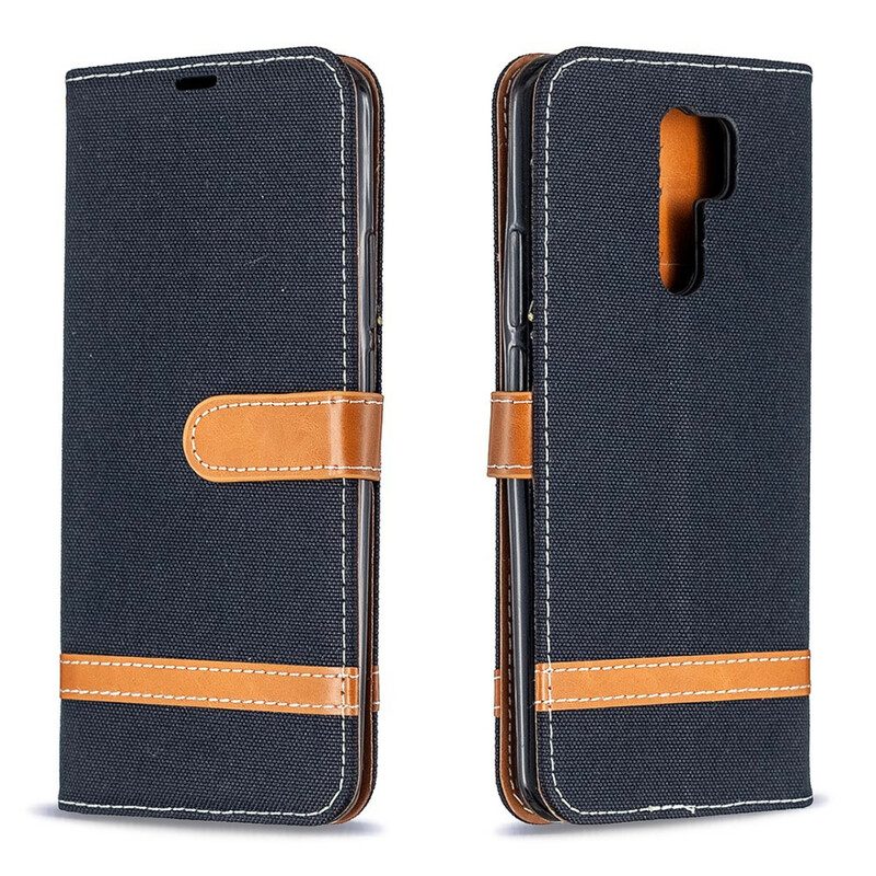Lederhüllen Für Xiaomi Redmi 9 Mit Kordel Armband In Stoff- Und Lederoptik