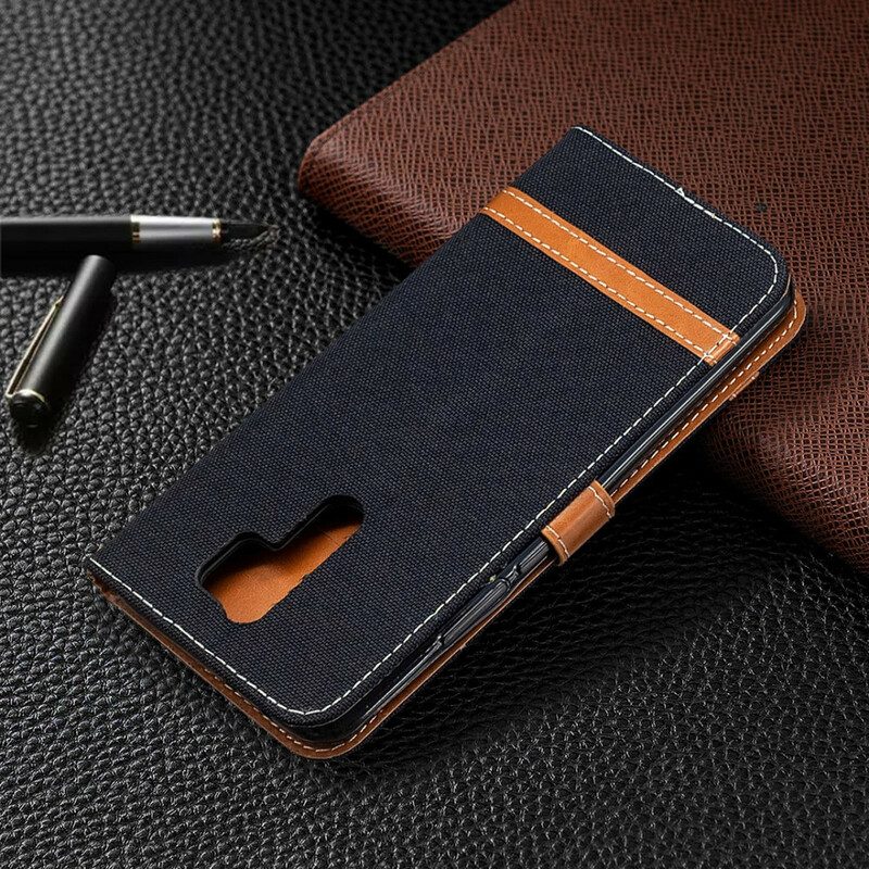 Lederhüllen Für Xiaomi Redmi 9 Mit Kordel Armband In Stoff- Und Lederoptik