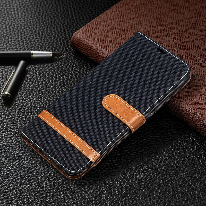 Lederhüllen Für Xiaomi Redmi 9 Mit Kordel Armband In Stoff- Und Lederoptik