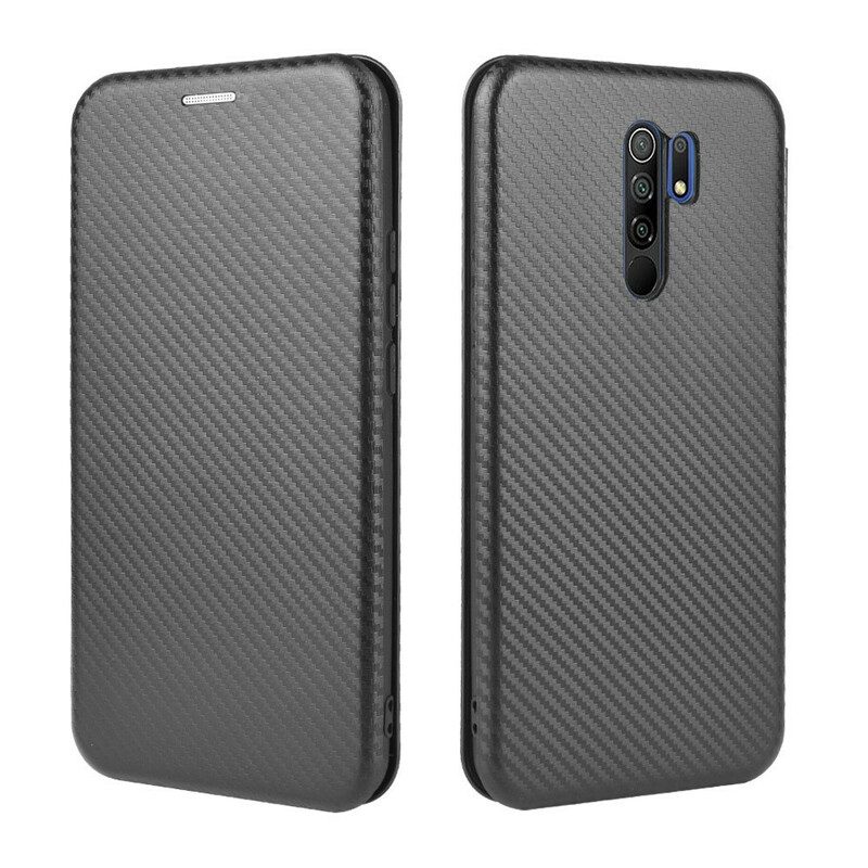 Schutzhülle Für Xiaomi Redmi 9 Flip Case Farbiges Carbon-silikon