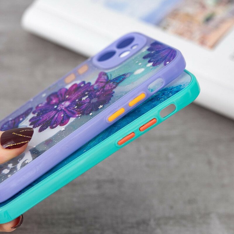 Handyhülle Für iPhone 12 Mini Blumen-schmetterlings-hybride