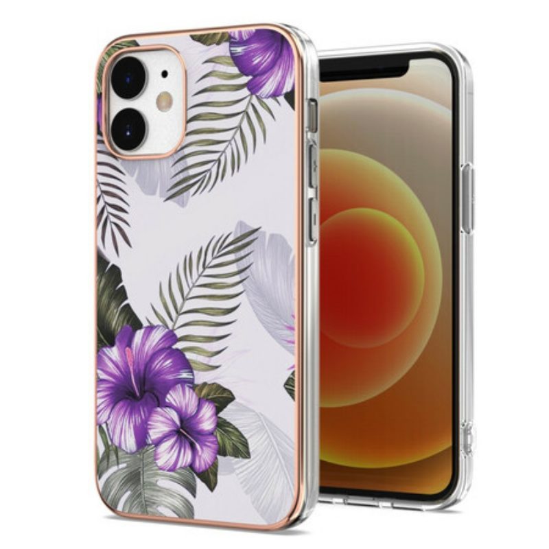 Handyhülle Für iPhone 12 Mini Violette Blumen