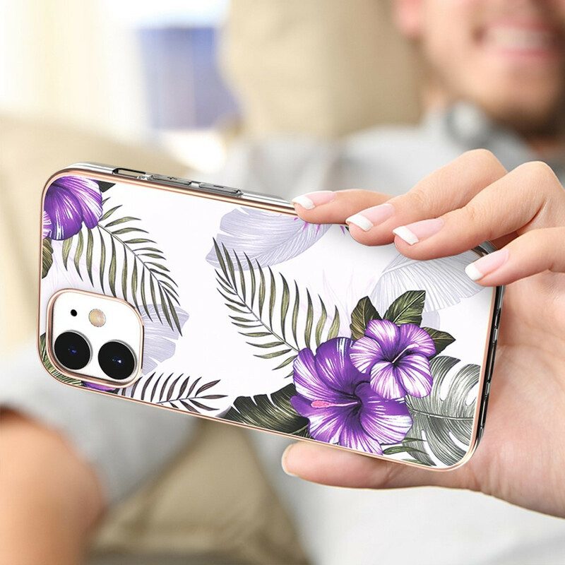 Handyhülle Für iPhone 12 Mini Violette Blumen