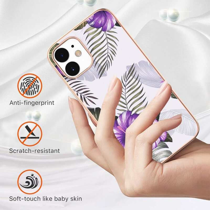 Handyhülle Für iPhone 12 Mini Violette Blumen