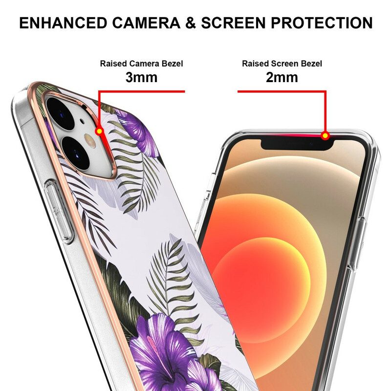 Handyhülle Für iPhone 12 Mini Violette Blumen