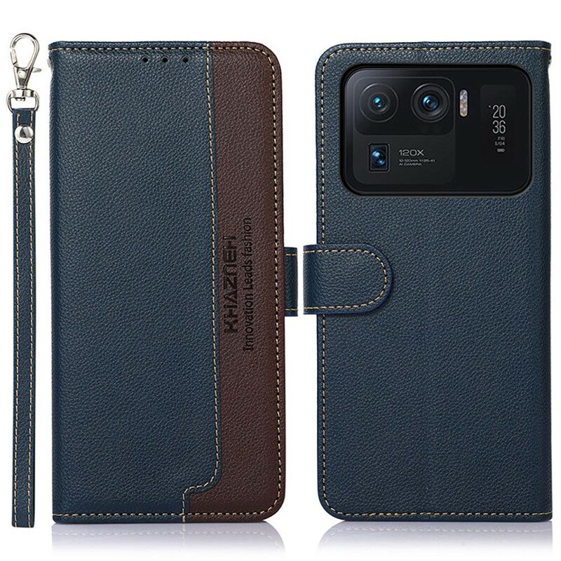 Lederhüllen Für Xiaomi Mi 11 Ultra Rfid-khazneh Im Litschi-stil