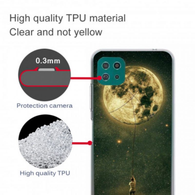 Hülle Für Samsung Galaxy A22 5G Flexibler Mondmann