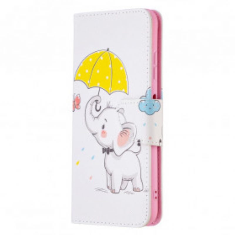 Lederhüllen Für Samsung Galaxy A22 5G Baby Elefant