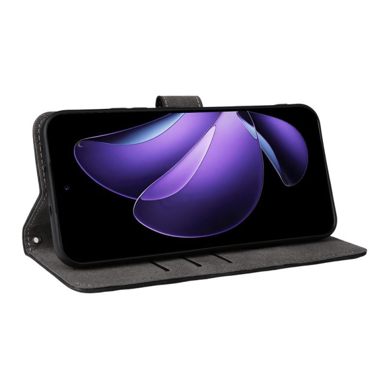 Lederhüllen Für Oppo Reno 13 5g Rfid-schutzriemen In Wildlederoptik