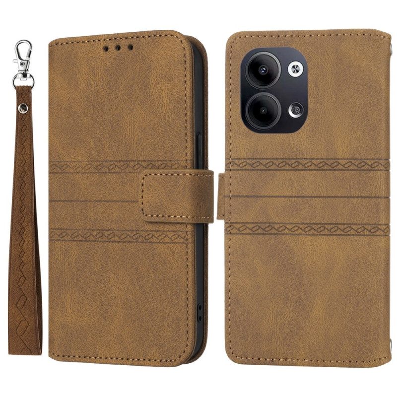 Lederhüllen Oppo Reno 13 5g Doppelfries Mit Riemen