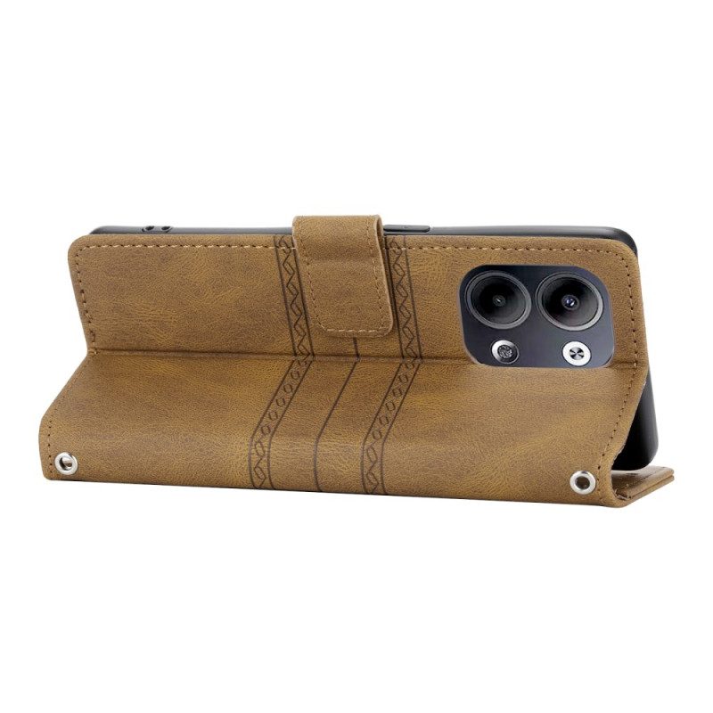 Lederhüllen Oppo Reno 13 5g Doppelfries Mit Riemen