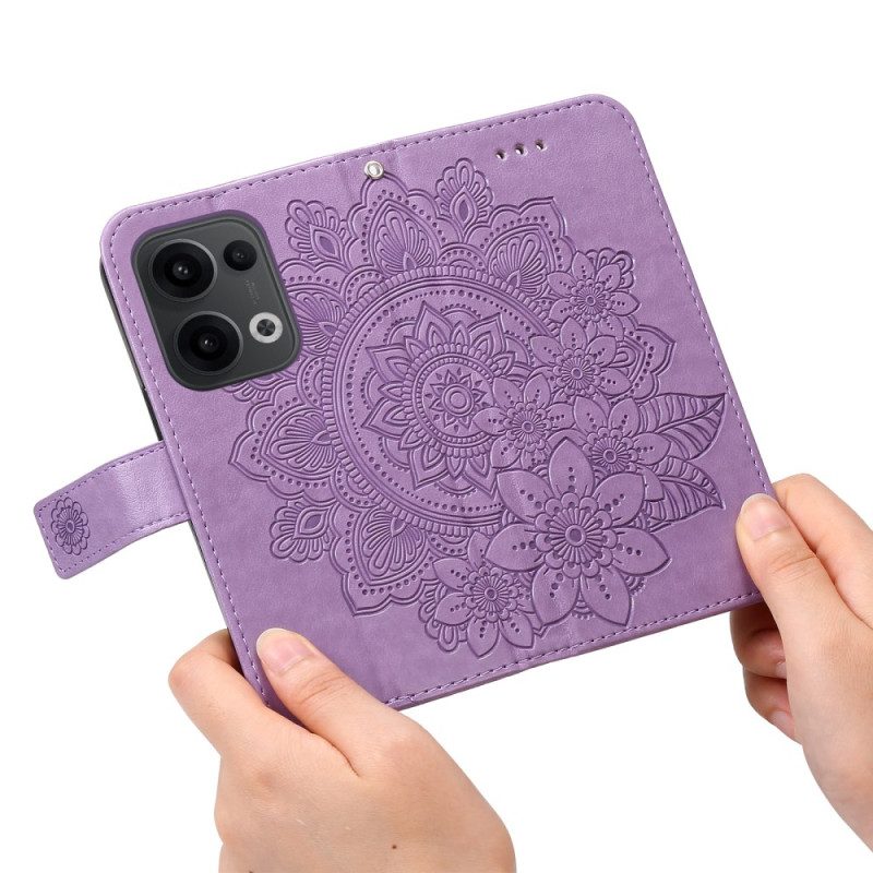 Lederhüllen Oppo Reno 13 5g Handyhülle Mandala-muster Mit Riemen