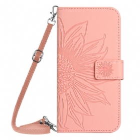 Lederhüllen Oppo Reno 13 5g Handyhülle Schultertasche Mit Sonnenblumenmuster