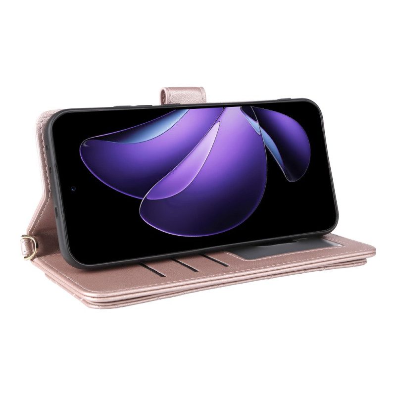 Lederhüllen Oppo Reno 13 5g Retro-design Mit Riemen Und Schulterriemen