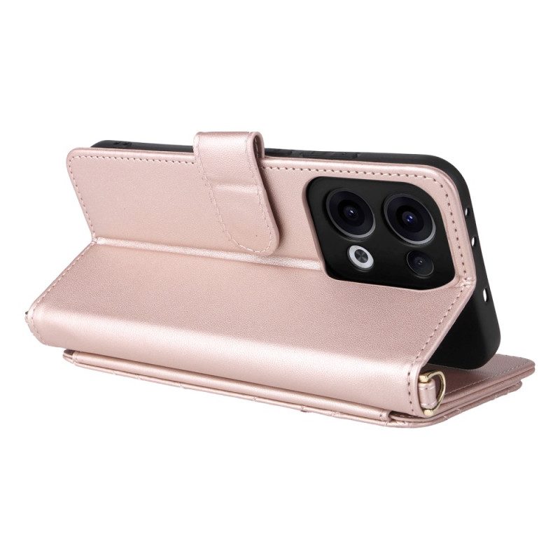 Lederhüllen Oppo Reno 13 5g Retro-design Mit Riemen Und Schulterriemen