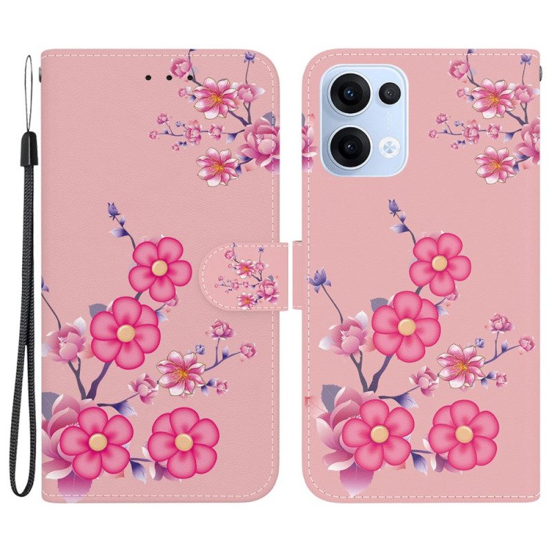 Lederhüllen Oppo Reno 13 5g Sakura Muster