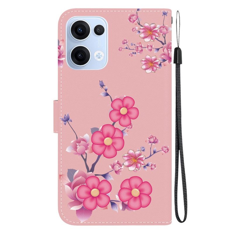 Lederhüllen Oppo Reno 13 5g Sakura Muster