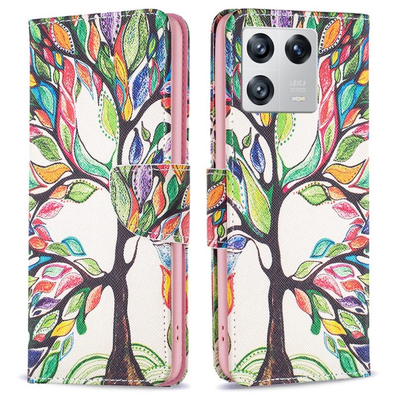 Flip Case Für Xiaomi 13 Aquarellbaum