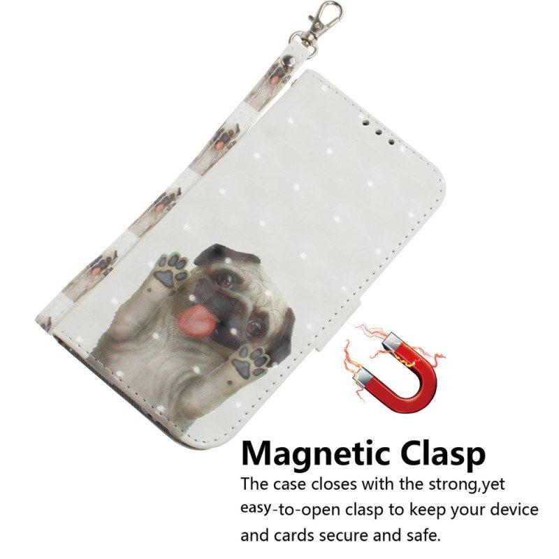 Flip Case Für Xiaomi 13 Mit Kordel Tanga Mops