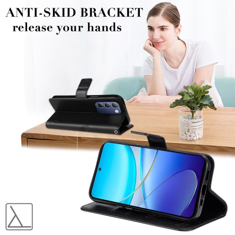 Lederhüllen Vivo V40 Se 5g Baum Und Katze