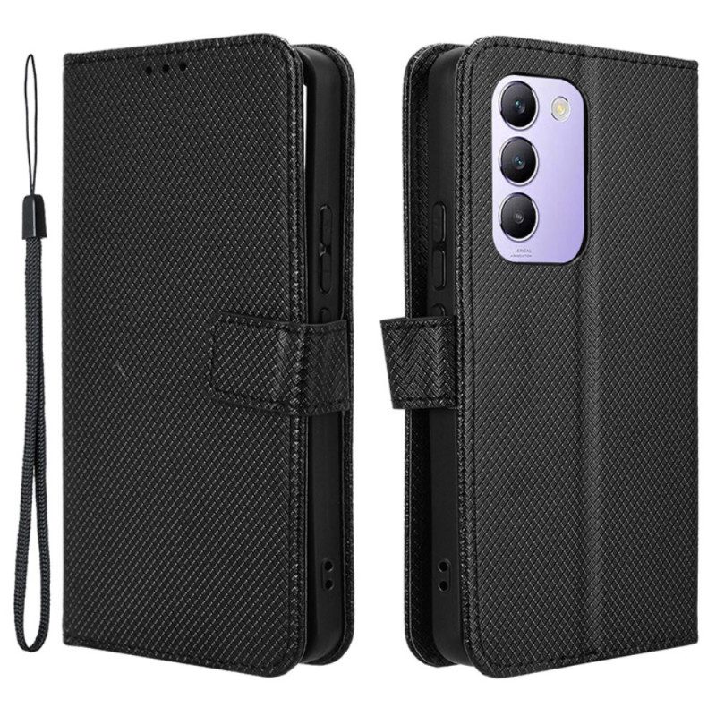 Lederhüllen Vivo V40 Se 5g Diamantstruktur