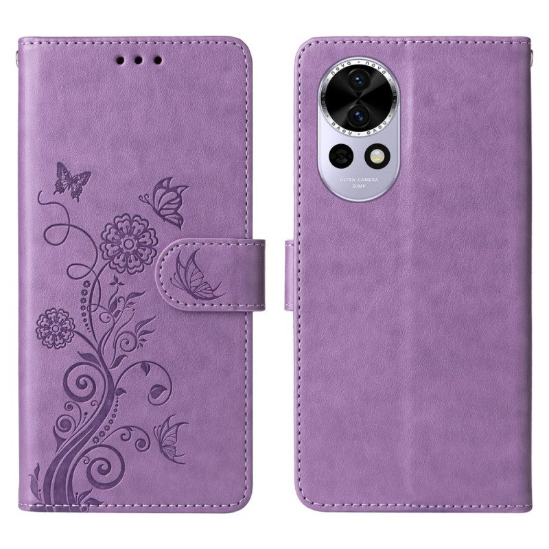 Lederhüllen Für Huawei Nova 13 Blumenmuster
