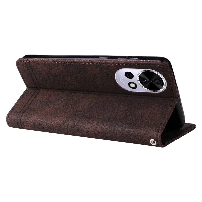 Lederhüllen Huawei Nova 13 Handyhülle Vintage-nieten Und -riemen