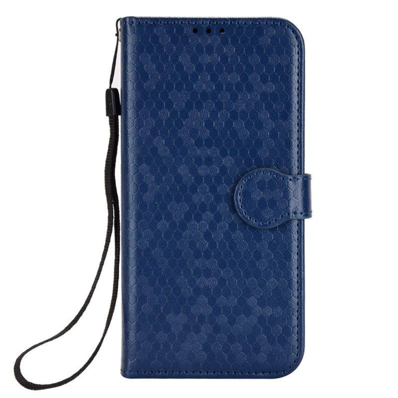 Flip Case Für Samsung Galaxy A23 5G Mit Kordel Riemchen Mit 3d-muster