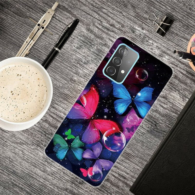 Hülle Für Samsung Galaxy A72 4G / A72 5G Flexible Schmetterlinge