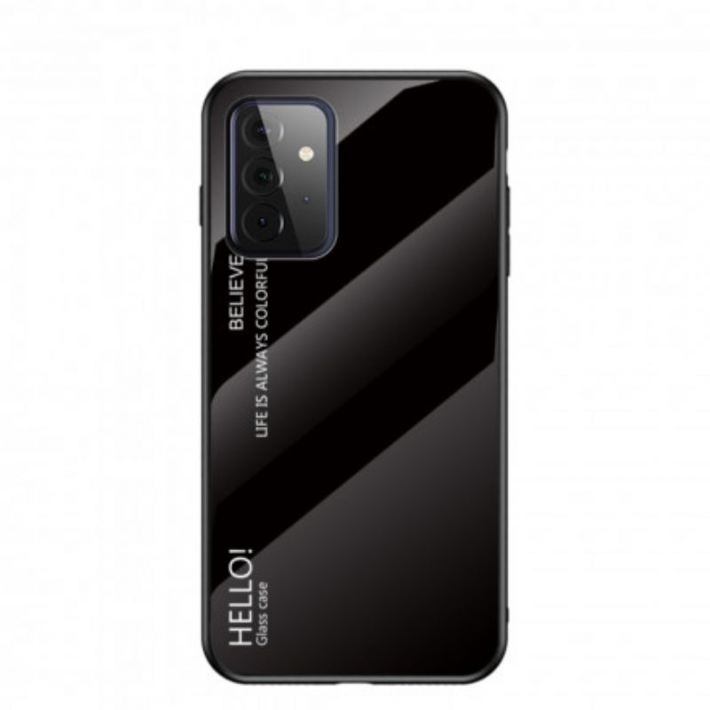 Hülle Für Samsung Galaxy A72 4G / A72 5G Gehärtetes Glas Hallo