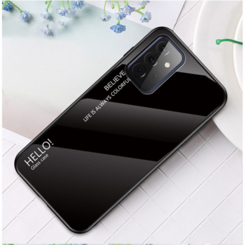 Hülle Für Samsung Galaxy A72 4G / A72 5G Gehärtetes Glas Hallo