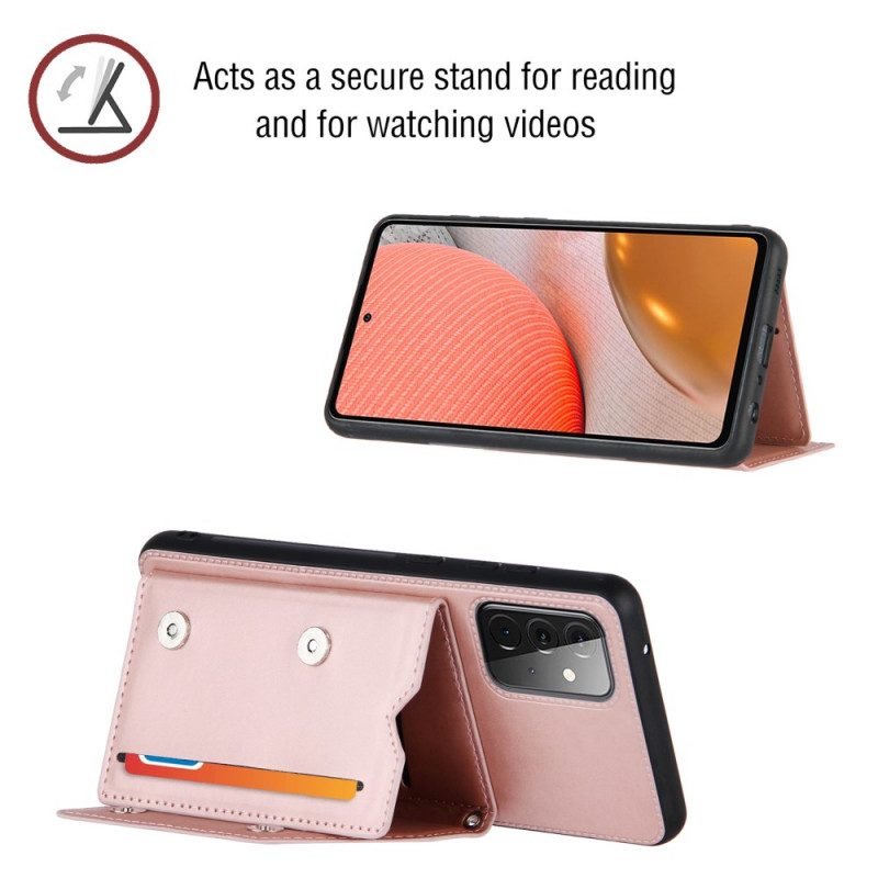 Hülle Für Samsung Galaxy A72 4G / A72 5G Schultergurt. Kartenhalter